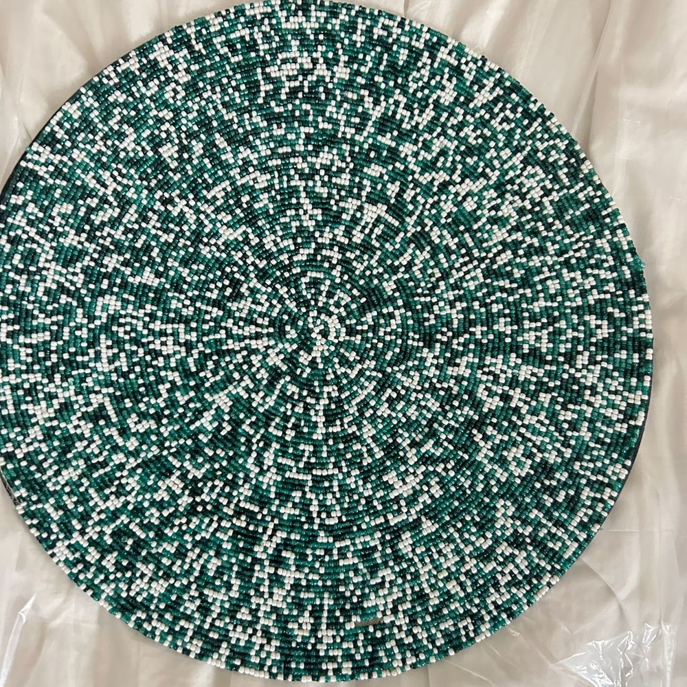 Gorgeous beaded charger- set of 6